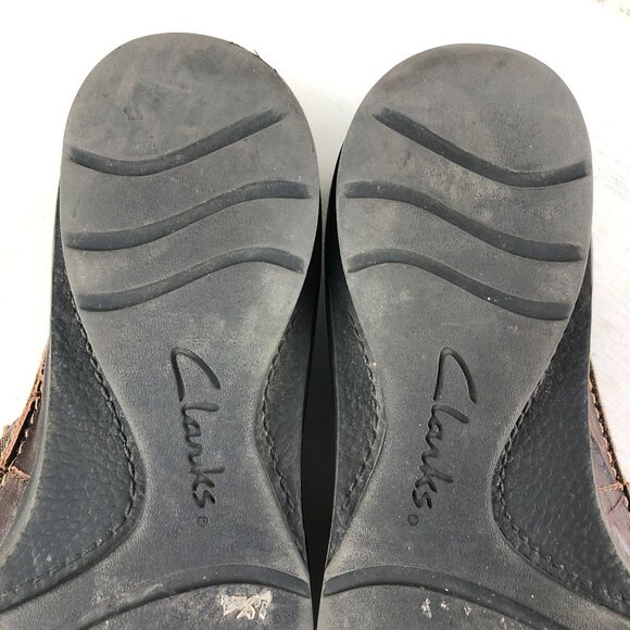 Clarks Women's Size 7.5M Bendables Brown Leather Slip On Mary Jane Casual Shoes - Picture 9 of 14